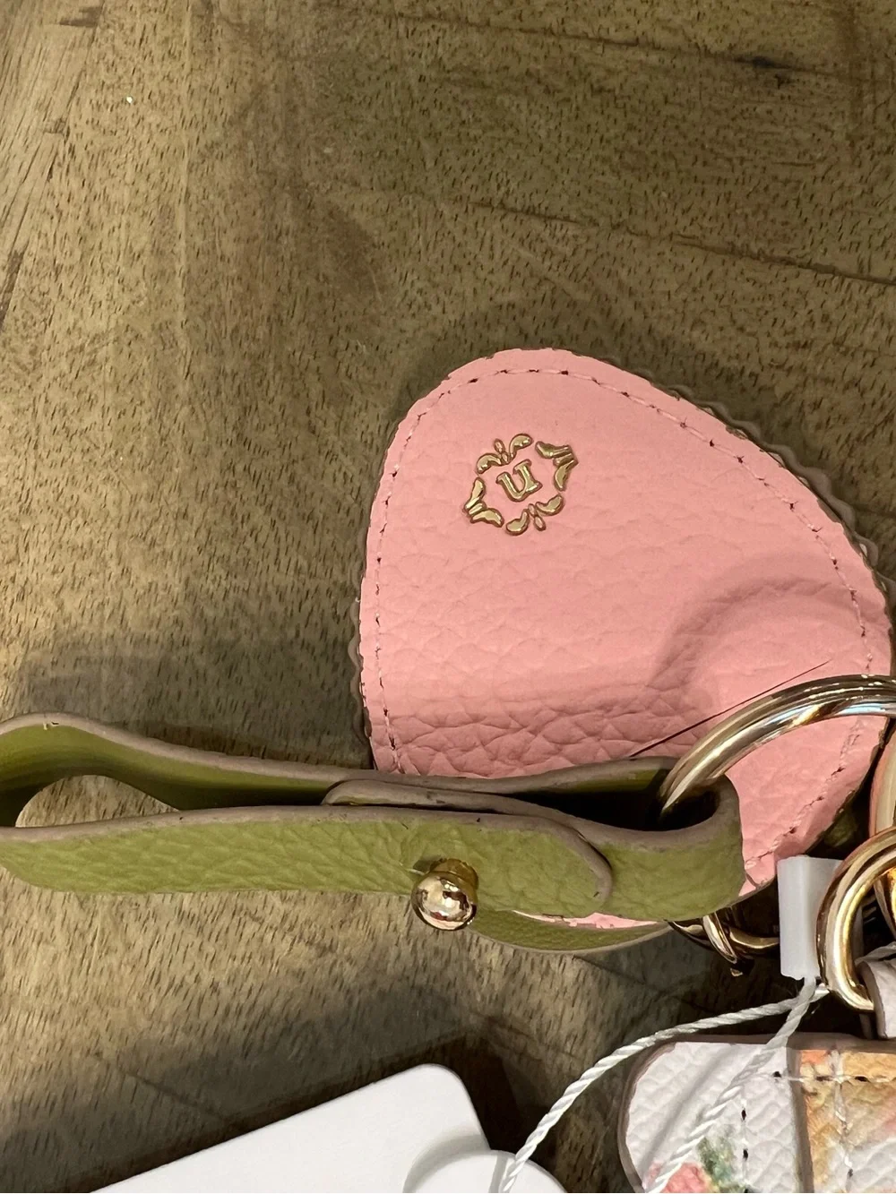 Nanette Lepore Pink & Green Floral Strawberry Card Holder Keyring
